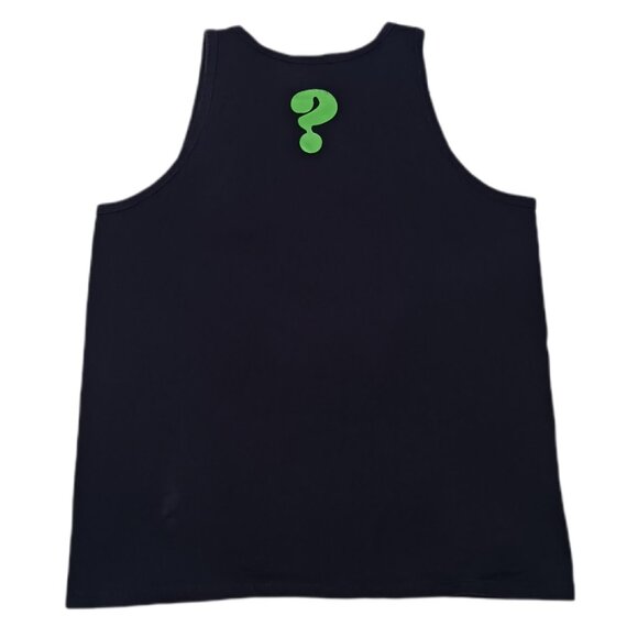 Anvil Military Tank Mens Large Tank Top Black Sleeveless Question Mark Mens L - Picture 2 of 10